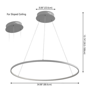 Brice  Modern Contemporary Iron Integrated LED Pendant